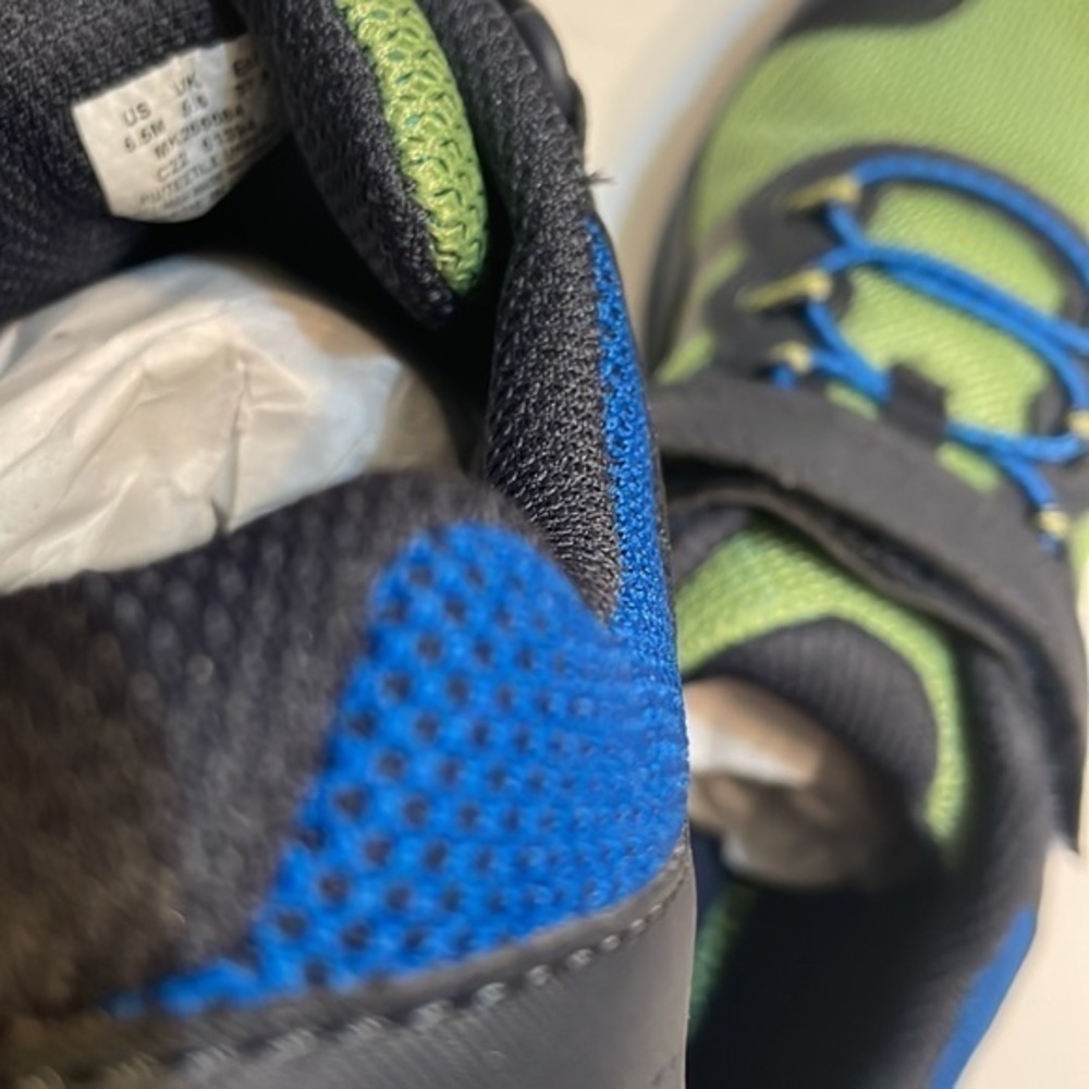 Merrell Big Kid's Nova 2 Sneaker Blue hook loop closure blue green shoe Sz 6.5M - Picture 5 of 14